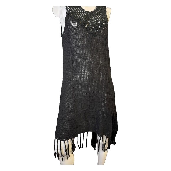 Umgee USA Crocheted Black Dress  Small i BOHO Gothic,  Ladies Small NWT - Picture 1 of 5
